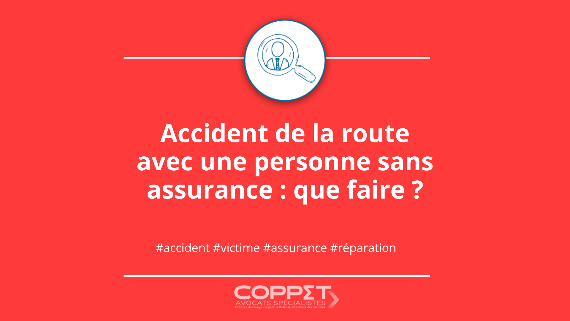 victime d'accident de la route avec conducteur sans assurance